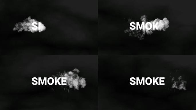 具有3d烟雾效果的文本