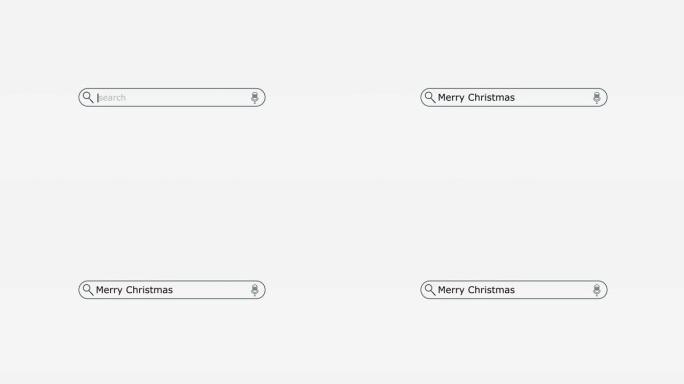 圣诞快乐在数字屏幕股票视频的搜索引擎栏中输入
