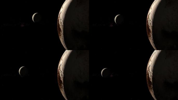 矮行星28978 Ixion在外太空的冥王星附近运行