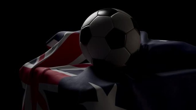 澳大利亚足球旗帜和灯光动画