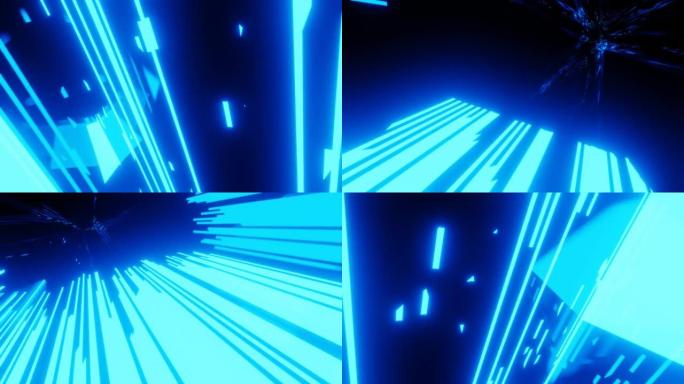 VJ循环疯狂霓虹灯旋转闪烁的灯光3D动画