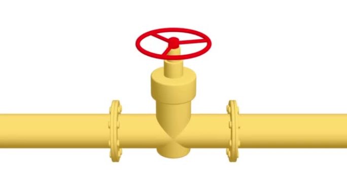 主输气管道上的红色阀门。用于水、油、气管道污水的工业水龙头