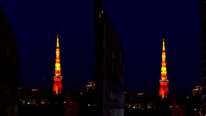 圣诞照明灯的时刻。六本木和东京塔的榉坂