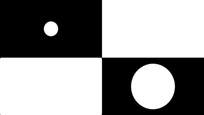 简单的圆形过渡掩模-圆形级联。带有alpha通道的循环动画