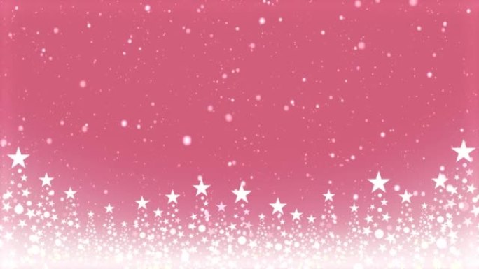 圣诞树和彩色背景上下雪的镜头，很多雪