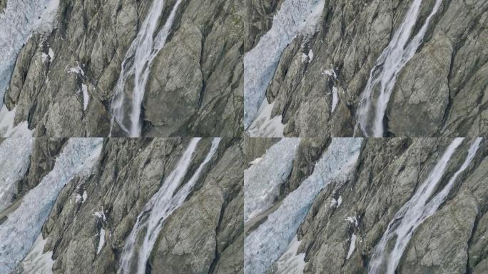 挪威冰川的鸟瞰图鸟瞰图