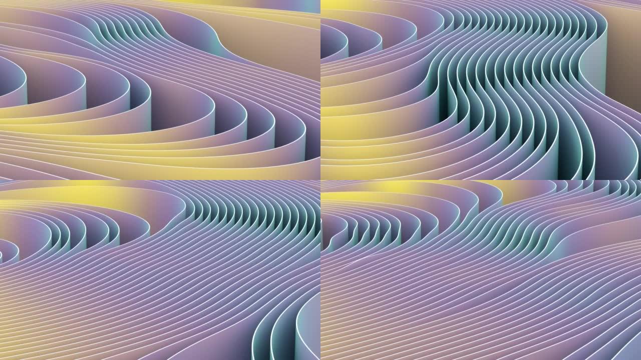 流动的波浪螺旋视频动画背景