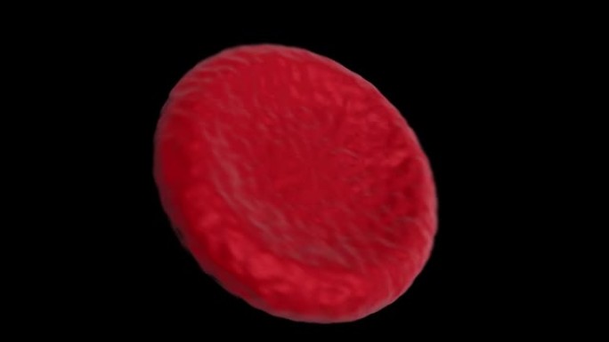 黑色背景上的红血球动画