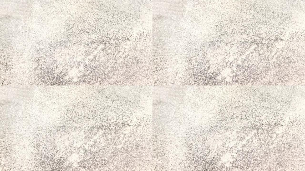 白色砂纸纹理循环。粗糙的砂砾磨料背景。二手谷物金刚砂背景。