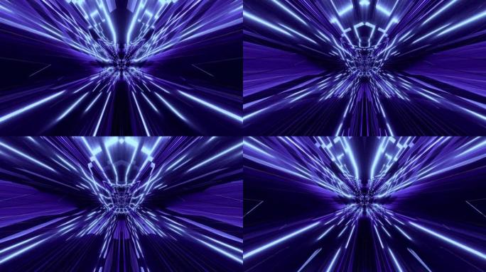 紫色万花筒背景的3D动画
