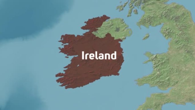 爱尔兰用文字放大世界地图