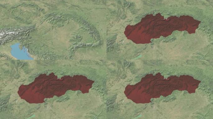 斯洛伐克在没有文字的情况下放大世界地图