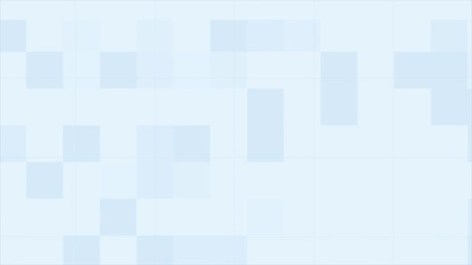 抽象蓝白干净正方形马赛克软高科技技术元宇宙区块链公司运动背景。视频动画超高清4K 3840x2160
