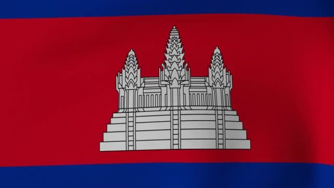 国旗在风中循环动画柬埔寨