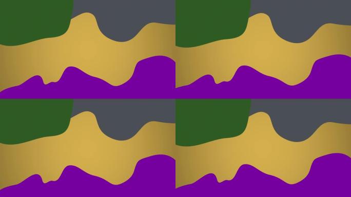 抽象波浪线概念背景，简约复古造型七彩条纹。