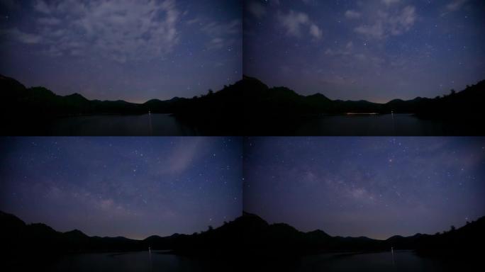 湖上的星星时间流逝。