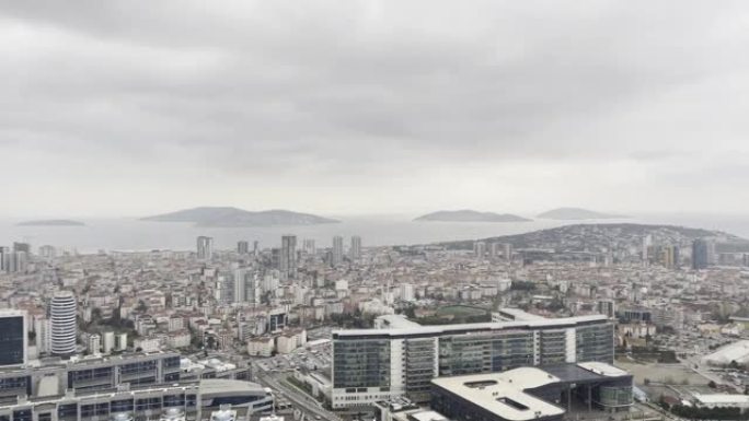 群岛景观-伊斯坦布尔景观-安纳托利亚一侧-新建筑-海景-医院-法院-天空-岛屿-高楼-城市改造-塔楼