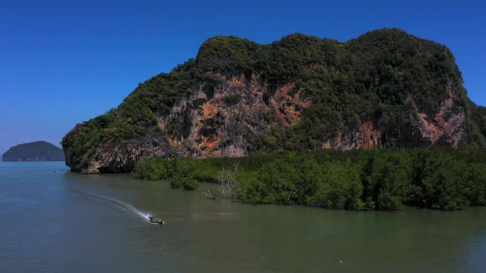 泰国攀牙湾全景航拍