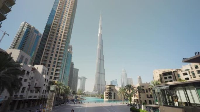 迪拜市中心的哈利法塔，阿联酋迪拜市中心