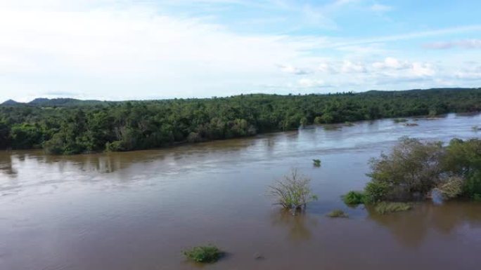 空中塞瓦河丛林中部塞拉利昂非洲4K