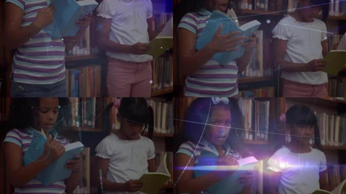 不同学童阅读书籍的联系网络动画
