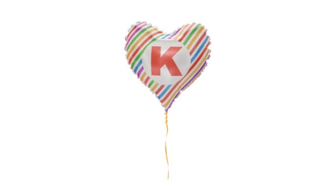 带字母-K的氦气球