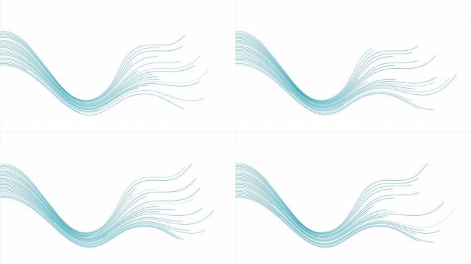 蓝色最小波浪线抽象未来技术运动背景