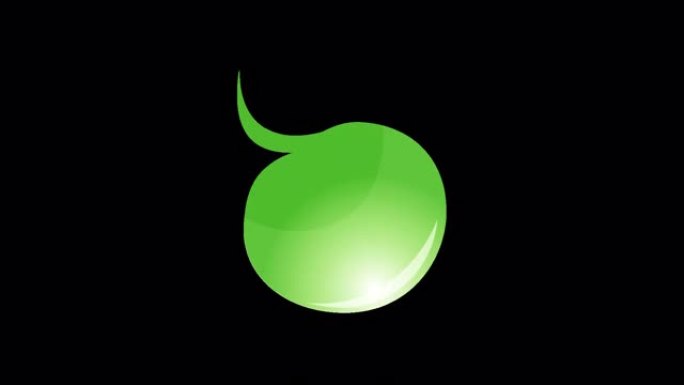 现代绿色语音泡泡动画