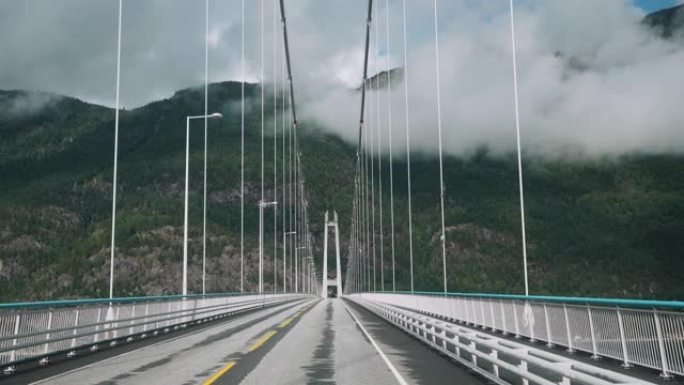 挪威峡湾上的桥的风景