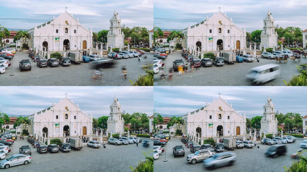 Philippinen维冈市圣保罗大都会大教堂的时间流逝