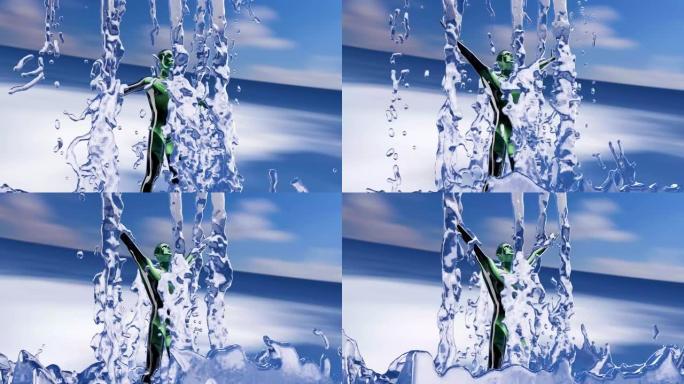 水，全球变暖和雄性机器人
