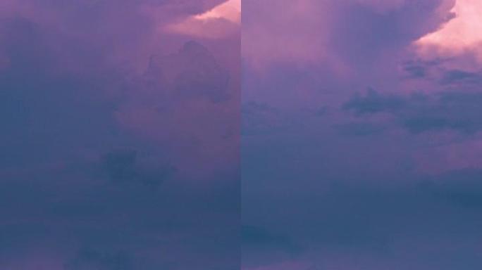 紫色蓬松云形成4k延时开启器介绍垂直视频