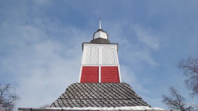 瑞典jukkasj ä rvi教堂的钟楼
