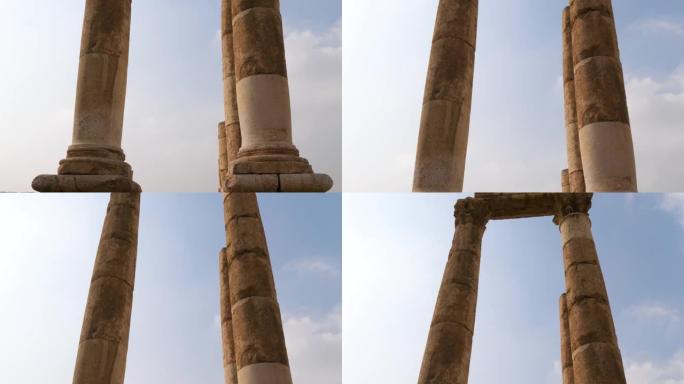 约旦安曼城堡赫拉克勒斯神庙中的圆柱