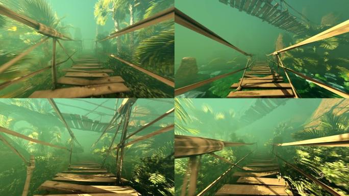 3D动画中的丛林和索道
