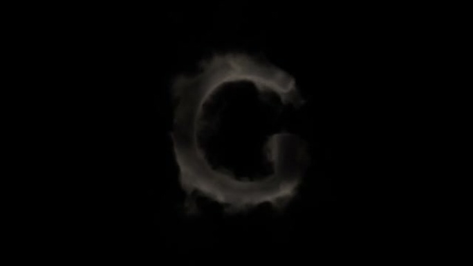 烟雾中的字母G，神秘字母，字母，阿尔法通道