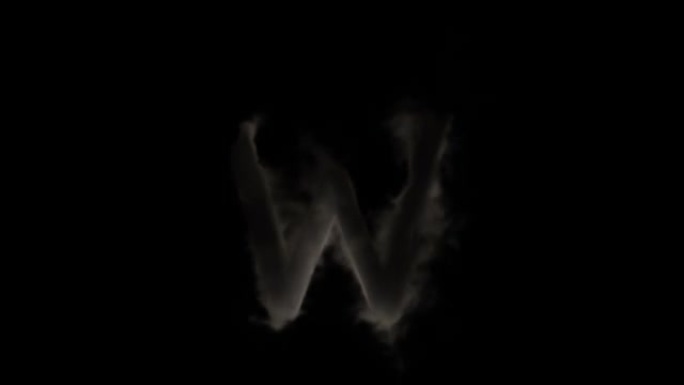 烟雾中的字母W，神秘字母，字母，阿尔法通道