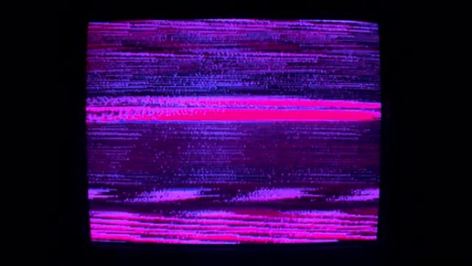合成波白噪声旧电视屏幕静态条纹颗粒波线纹理垃圾模式模拟视频背景无信号干扰录像机复古毛刺失真电视环路6