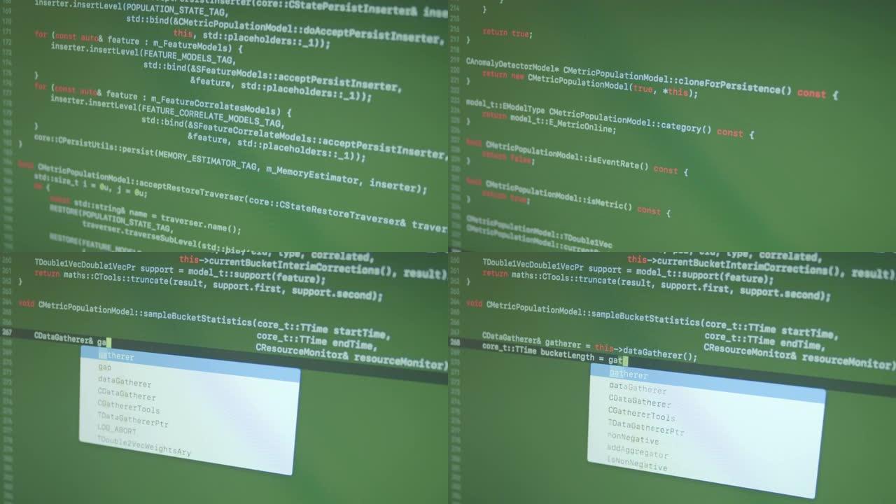 C CPP机器学习滚动并在屏幕上键入源代码