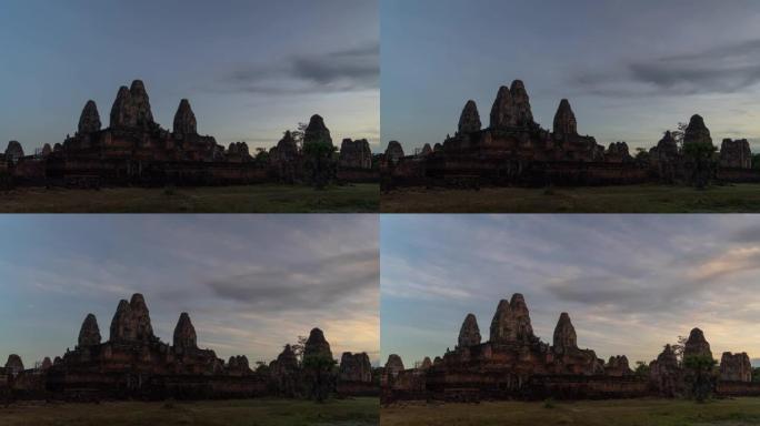 柬埔寨吴哥暹粒古寺的延时 -- 献给湿婆的金字塔