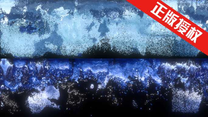 8k海浪视觉创意抽象粒子流动彩色海洋涌动