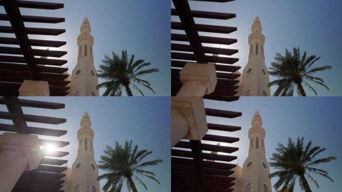 迪拜朱美拉清真寺的塔