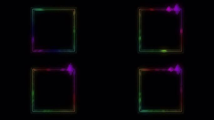 具有alpha通道的数字频谱声音均衡器效果