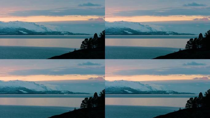 挪威林根阿尔卑斯山的惊人镜头