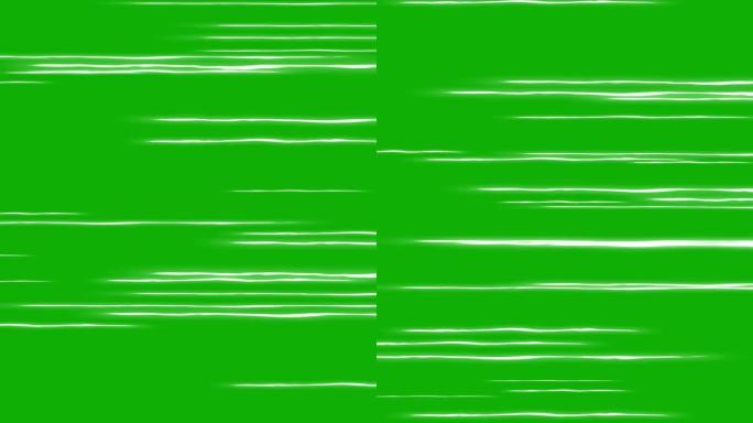 绿色屏幕背景的发光速度线运动图形