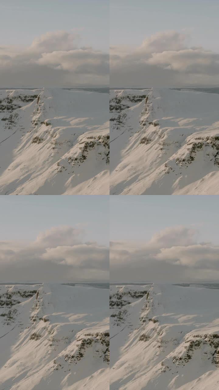 冬季Storr的空中无人机视图