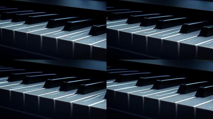 4中的风琴键盘按键特写镜头