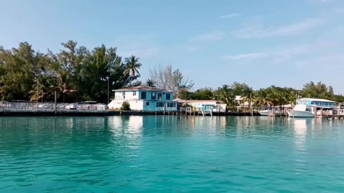 巴哈马北比米尼爱丽丝镇码头的4k视频
