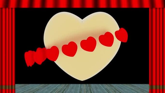 爱。情人节。心。丘比特视频。动画