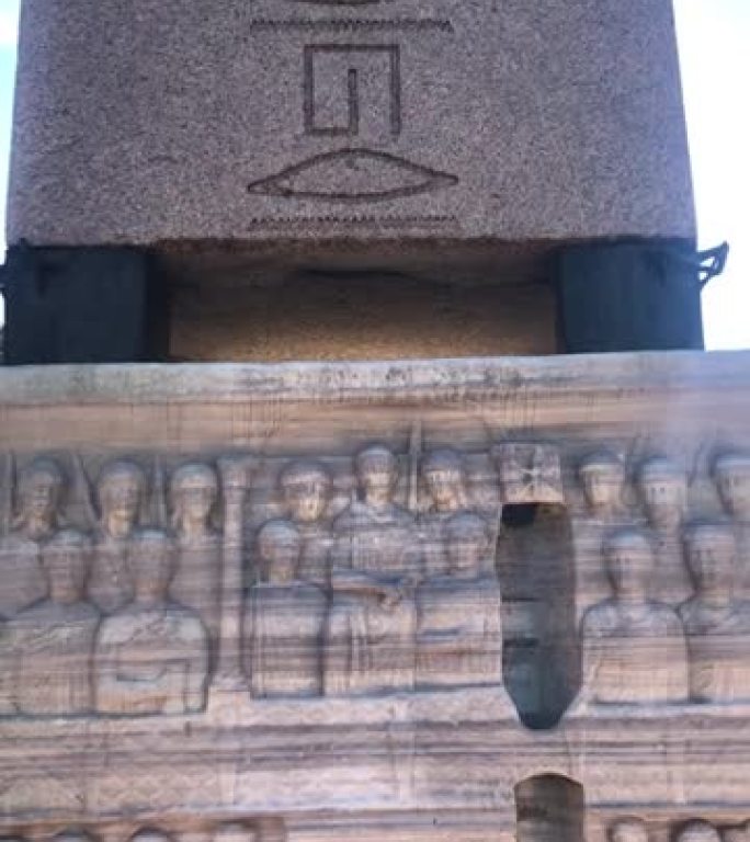 狄奥多西方尖碑在老城广场土耳其伊斯坦布尔-狄奥多西方尖碑-埃及方尖碑-股票视频带来的伊斯坦布尔由狄奥